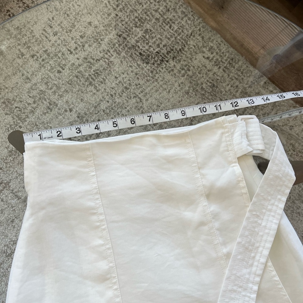 Aritzia Wilfred White Linen New Midi Silana Summer Casual Skirt Sz XS, S - Picture 7 of 11